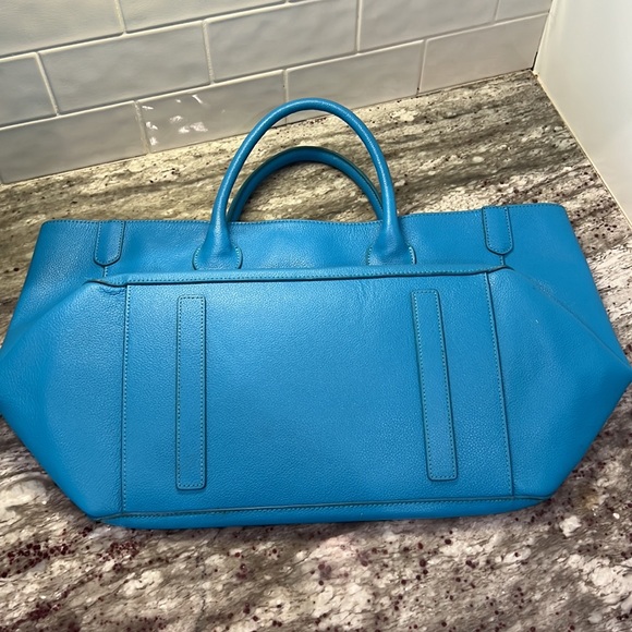 USED ONCE Gorgeous BECK Medium leather tote with velvet lining - Picture 7 of 9